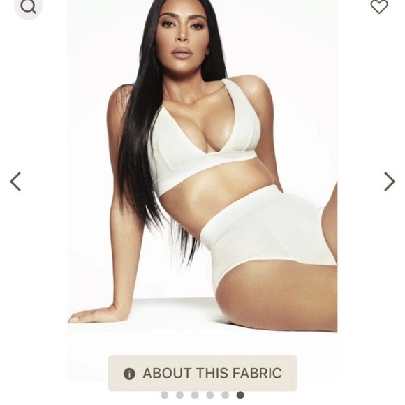 Skims By Kim K Cotton Plunge Bralette BR-PLG-0037 Bone Size 2X NWT Women’s Bra - Picture 14 of 16